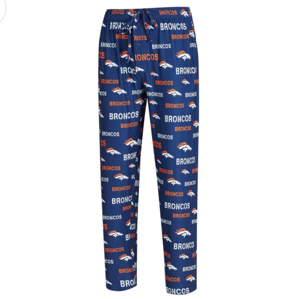 Mens Denver Broncos Midfield Synthetic Pajama Pants size Small